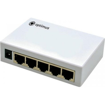 Коммутатор Optimus U1EN-5G 5port 10/100/1000TX неуправляемый компакт. пластик DC 5-12В