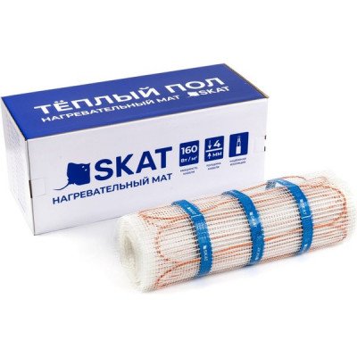 Тёплый пол мат HT MAT-4,0-640, 0.5х7.8м, 4.0м2, 640Вт 2-жильн. с экр., SKAT [4223]