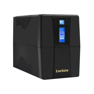 ИБП ExeGate Power Smart ULB-850.LCD.AVR.2SH.RJ.USB (850VA/480W, LCD, AVR, 2*Schuko) [285478]