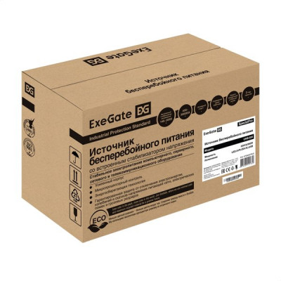 ИБП ExeGate SpecialPro UNB-650.LED.AVR.2SH.RJ.USB (650VA/360W, LED, AVR, 2*Schuko, RJ45/11) [285597]