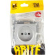 Розетка с/у 2P 10A, IP20, IEK BRITE [BR-R10-10-K47] алюминий