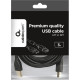 Кабель USB2.0 AM - BM, 3м, экран, ферр. фильтры, Cablexpert [CCF-USB2-AMBM-10] черный