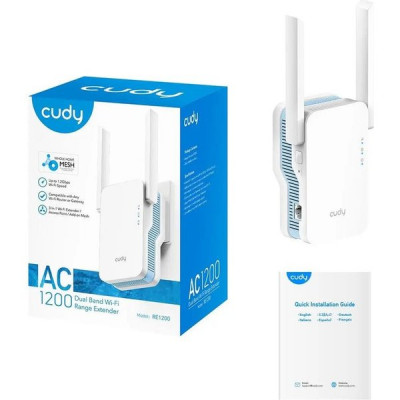 Точка доступа Cudy RE1200 AC1200 10/100BASE-TX/Wi-Fi белый