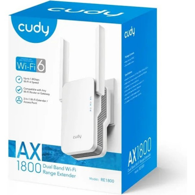 Точка доступа Cudy RE1800 AX1800 10/100/1000BASE-TX/Wi-Fi белый