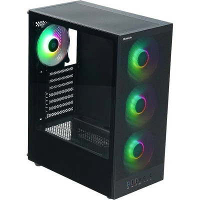 Корпус без БП DEFENDER RaptorX черный,ATX,4fans,switchM/BSync [25122]