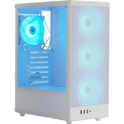 Корпус без БП DEFENDER RaptorX белый,ATX,4fans,switch&M/BSync [25123]