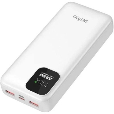 Внешняя батарея Perfeo PF-E2079, 20000mAh + LED дисплей/PD + QC 3.0/Type-C/2 USB/Выход: 5A, max 22.5