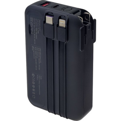 Внешняя батарея Perfeo PLUG (10000 mah+LED дисплей/Вход 230V/PD+QC 3.0/Выход: 5A, max 22) [PF_E1604]