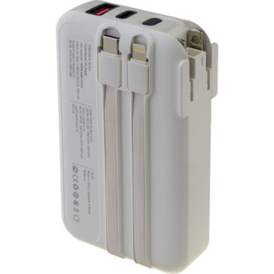 Внешняя батарея Perfeo PLUG (10000 mah+LED дисплей/Вход 230V/PD+QC 3.0/Выход: 5A, max 22) [PF_E1632]