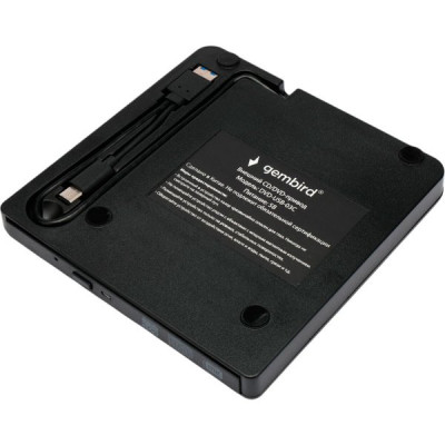 Дисковод внешний DVD±RW Gembird DVD-USB-03C, пластик, черный