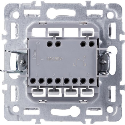 Переключатель с/у 2-кл 10А, IP20, Smartbuy Капелла [SBE-09s-10-SW22-0] серебро soft touch