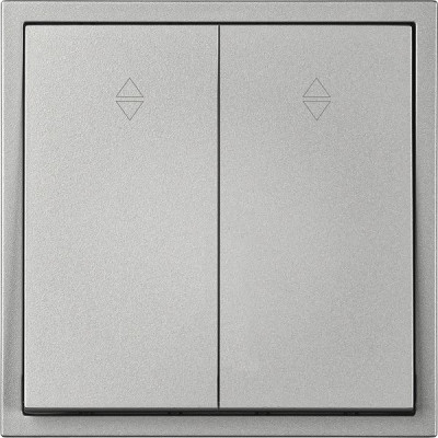 Переключатель с/у 2-кл 10А, IP20, Smartbuy Капелла [SBE-09s-10-SW22-0] серебро soft touch