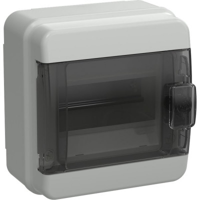 Корпус пластиковый КМПн-6 6м IP65 черная прозрачная дверь, TEKFOR [TF5-KP72-N-06-65-K03-K02]