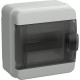 Корпус пластиковый КМПн-6 6м IP65 черная прозрачная дверь, TEKFOR [TF5-KP72-N-06-65-K03-K02]