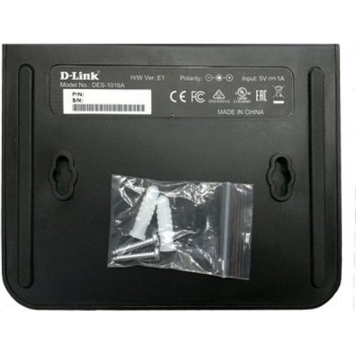 Коммутатор D-Link DES-1016A 16port 100/100Mbps неуправляемый компактное исполнение