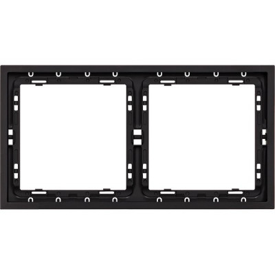Рамка 2п, IP20, Smartbuy Капелла [SBE-09b-00-FR-2] черный soft touch