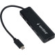Концентратор USB 3.0 GEMBIRD UHB-C425, 4 порта, кабель Type-C 19 см, с доп. питанием (Type-C)