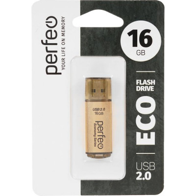 Накопитель USB Flash 16Gb Perfeo E04 Gold
