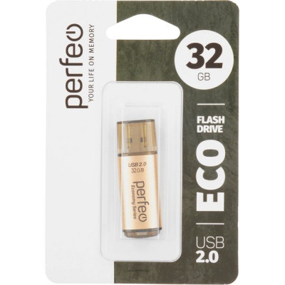 Накопитель USB Flash 32Gb Perfeo E04 Gold