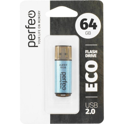 Накопитель USB Flash 64Gb Perfeo E04 Blue