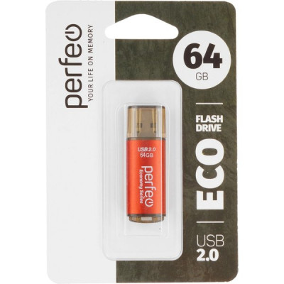 Накопитель USB Flash 64Gb Perfeo E04 Red