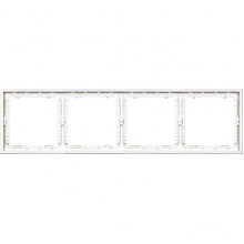 Рамка 4п, IP20, Smartbuy Капелла [SBE-09w-00-FR-4] белый soft touch