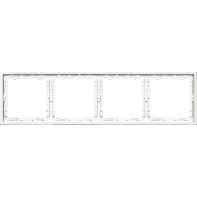 Рамка 4п, IP20, Smartbuy Капелла [SBE-09w-00-FR-4] белый soft touch