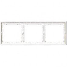 Рамка 3п, IP20, Smartbuy Капелла [SBE-09w-00-FR-3] белый soft touch