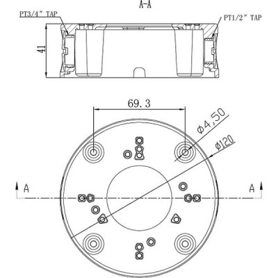 Коробка монтажная_Amatek AV-BB9F Металлическая накладная, белая, 120x41мм