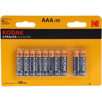 Батарейка Kodak AAA LR03 XTRALIFE Alkaline [BL10/120] [KD LR03/(8+2)BL]