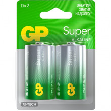 Батарейка GP D LR20 Super G-TECH Alkaline [BL2/20] [GP 13AA21-2CRSBC2]