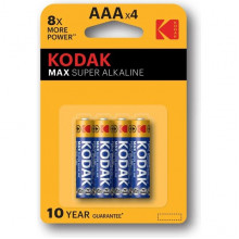 Батарейка Kodak AA LR06 MAX Super Alkaline [BL4/40] [KD LR6/4BL MAX]