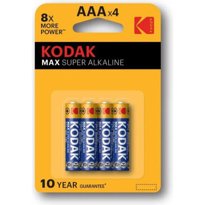 Батарейка Kodak AA LR06 MAX Super Alkaline [BL4/40] [KD LR6/4BL MAX]