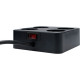 Сетевой фильтр  3м, 4 розетки, 10А/2500Вт, 3x1, 2хUSB+2xType-C, Cablexpert Plate [PLT-4-C2U2-B-3]