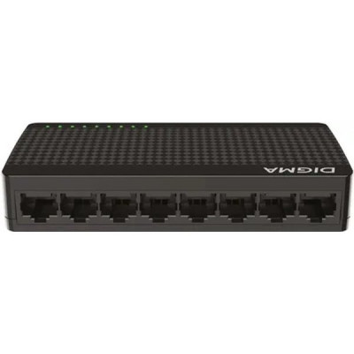 Коммутатор Digma DSW-108GE 8x10/100/1000Mbps, пластиковый корпус