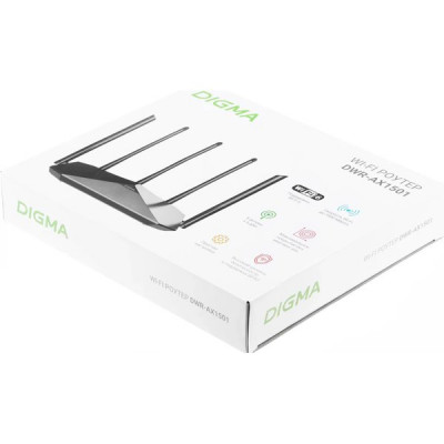 Маршрутизатор Digma DWR-AX1501 AX1500 10/100/1000BASE-TX черный