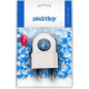 Вилка без заземления плоская с кольцом  6А, SmartBuy [SBE-2.5-P10-w] белый
