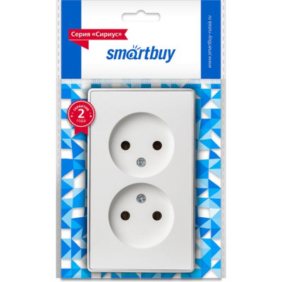 Розетка о/у 2x2P 16А, SmartBuy 
