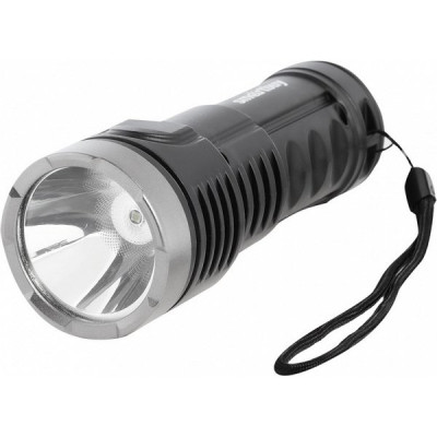 Фонарь аккумуляторный 3W LED+3W COB, 300Лм, IP44, индикатор заряда, Smartbuy [SBF-13-B] черный