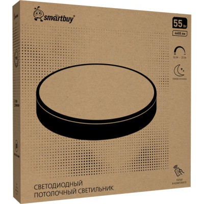 Светильник потолочный LED 55W, 3000-6500K ДУ, 4400Лм, 300*50, SmartBuy MEZZO [SBL14357] черный