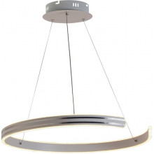 Люстра подвесная LED 120W, ПДУ 3000-6000K, 8400Лм, 600*600*1000, PL [6039/1 WHT+CHR] белый/хром