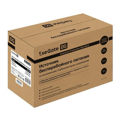ИБП ExeGate NEO Smart BU-600.LCD.AVR.5SH (600VA/360W, цветной LCD-дисплей, AVR, 5*Schuko) [295684]