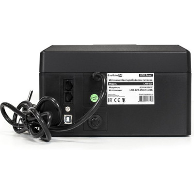 ИБП ExeGate NEO Smart LHB-600.LCD.AVR.8SH.CH.RJ.USB (600VA/360W, LCD, AVR, 8*Schuko) [293856]