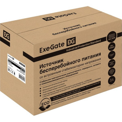 ИБП ExeGate SpecialPro UNB-1000.LED.AVR.4SH.RJ.USB (1000VA/650W,LED, AVR,4*Schuko, RJ45/11) [212518]