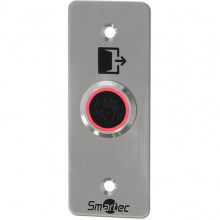 Кнопка выхода Smartec ST-EX343LW, металл, бесконтактная, врезная, узкая, NO/NC, IP68
