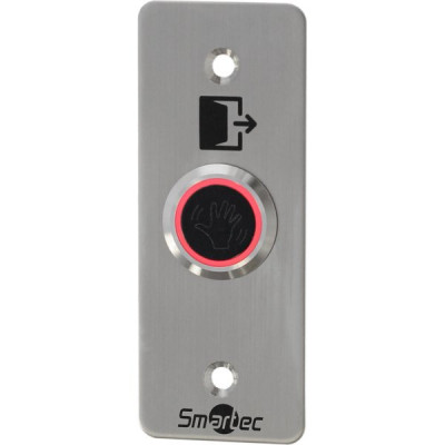 Кнопка выхода Smartec ST-EX343LW, металл, бесконтактная, врезная, узкая, NO/NC, IP68