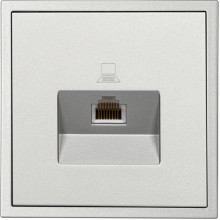 Розетка с/у компьютерная 1xRJ45, IP20, Smartbuy Капелла [SBE-09s-S1-RJ] серебро soft touch