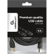 Кабель USB2.0 AM - BM, 4.5м, экран, ферр. фильтры, Cablexpert [CCF-USB2-AMBM-15] черный