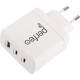 Зарядное устройство Perfeo, PD, с разъемом USB+2xType-C, GaN, 65W [I4664] белый