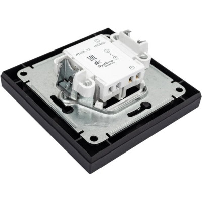Выключатель с/у 1-кл 10А, IP20, в сборе, Schneider Electric ATLASDESIGN [ATN001012][15] карбон